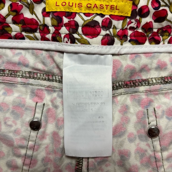 Louis Castel Floral Poppies Print Golf Capri Pants - Picture 5 of 12